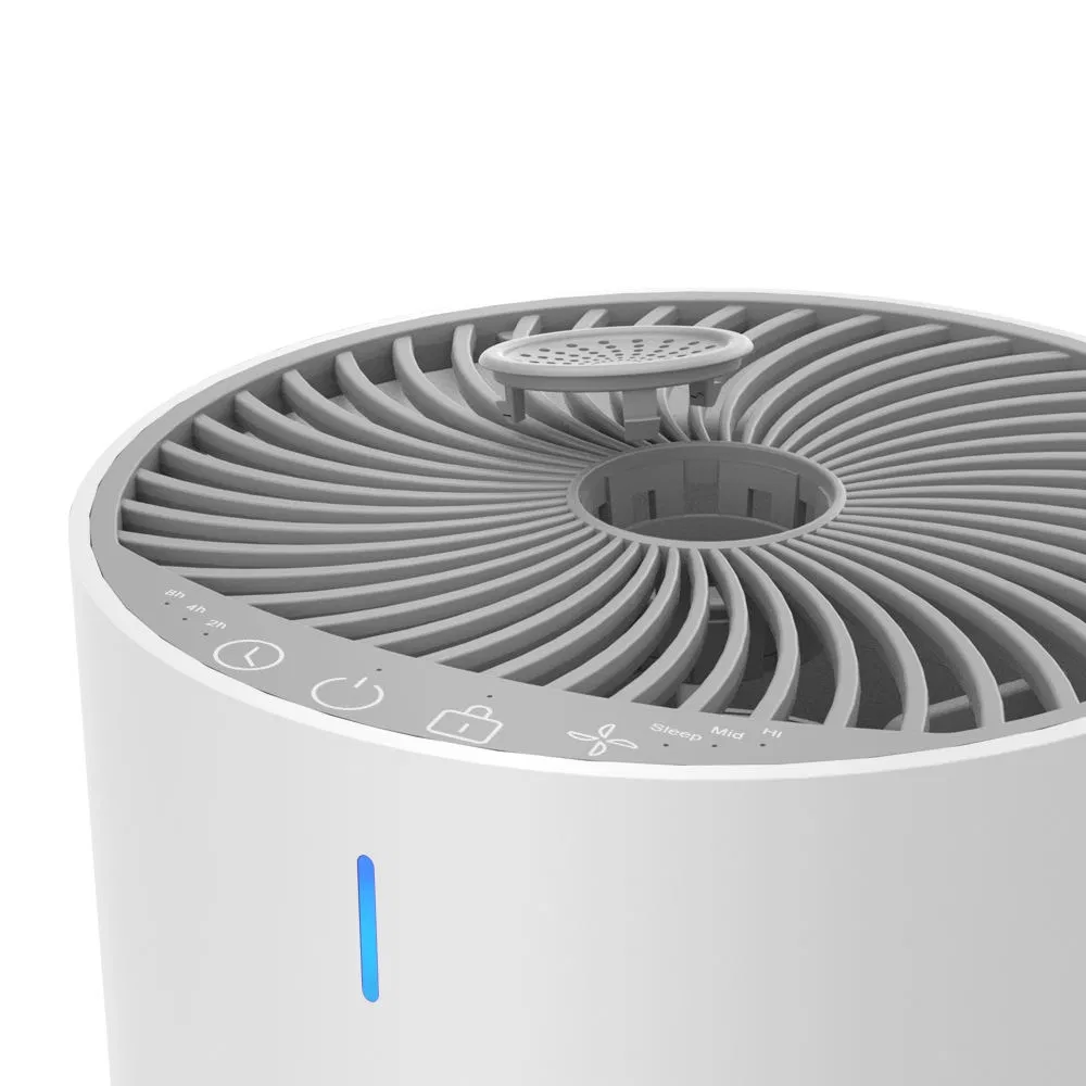 Portable Household Electric Air Purifier with Activated Carbon & HEPA13 Filter Metal Air Cleaner for Home & Desktop Use