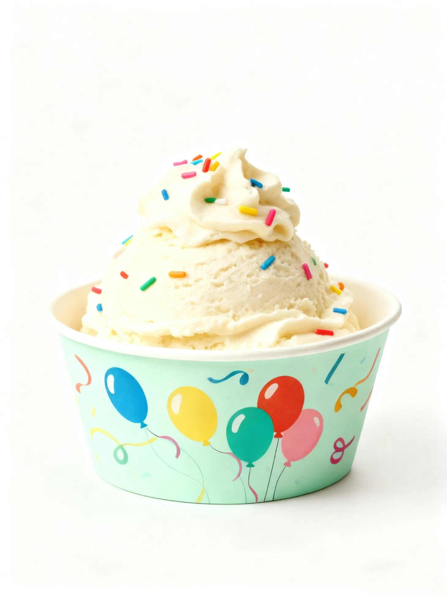 Custom Printed Paper Ice Cream Bowls 8oz, Colorful Patterns for Dessert Stores