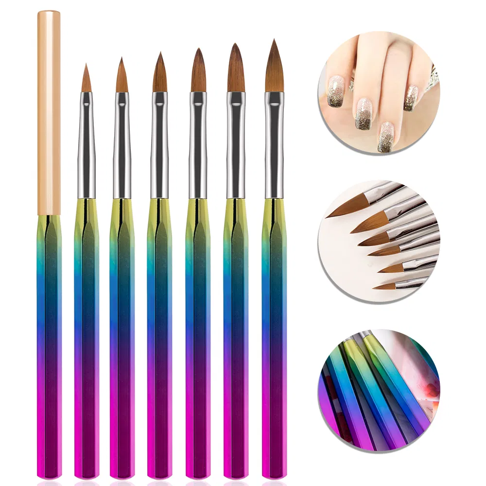 Guyo New Fashion Kolinsky Nail Art Brush with Gradient Handle