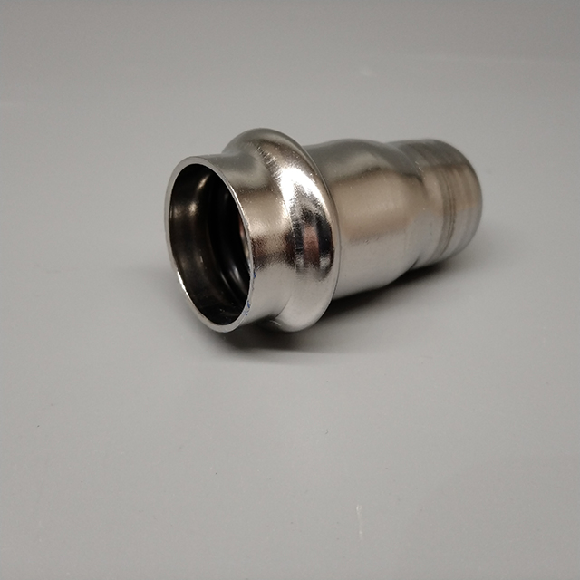 Stop End with Press Fitting, AISI 316L Stainless Steel Pipe Fittings