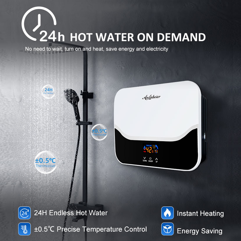 Проточный электрический водонагреватель 5.5 кВт с сенсорным управлением