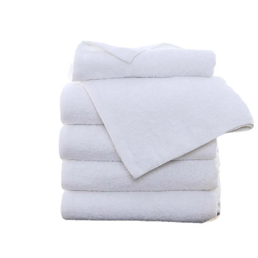 Superior Quality Clear White Single Use Microfiber Hair/Bath Towel Made of All Cotton Fabric for Male/Female/Child in Hotel/Massage/Sauna Logo Can Customized
