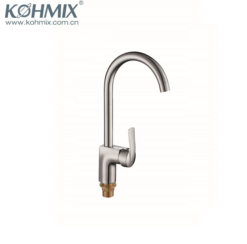 Hot Selling Single Handle Deck Mounted Kitchen Mixer Brushed Nickel Kitchen Faucet