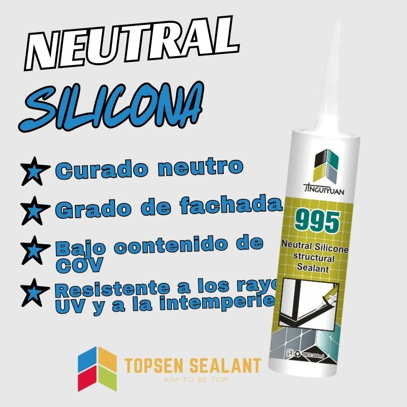 Silicona Selladora Topsen Impermeable PARA Cerramientos De Aluminio Sealant