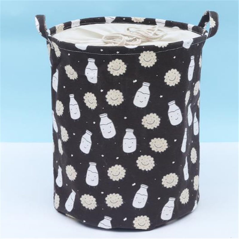 Tall Decorative Wicker Storage Basket Bins with Long Handles