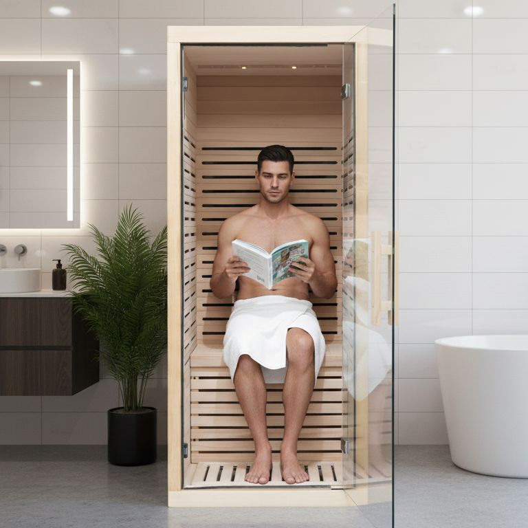 Инфракрасная сауна с красной лампой на 2 персоны