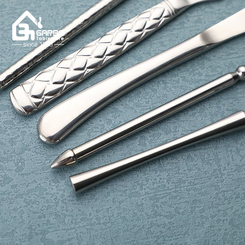 Premium Stainless Steel Steak Dinner Cutlery with Creative Engraved Handle