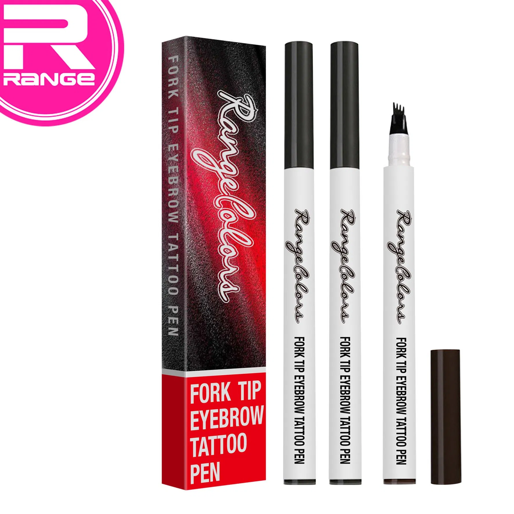 Newest Waterproof Tattoo Eyebrow Ink Cosmetic Pen with Fork Tip Cosmetic Factory