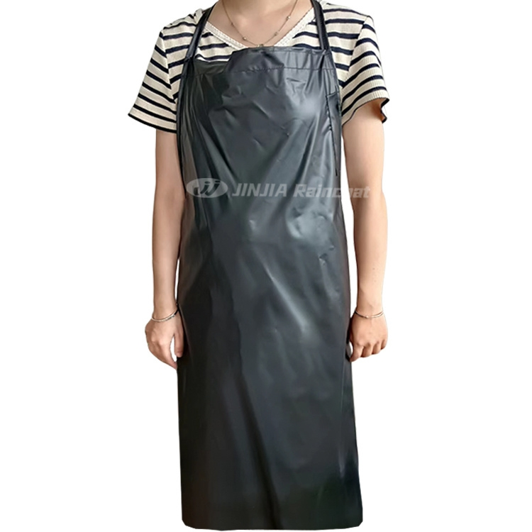 Custom Logo Printing Restaurant Kitchen Cooking Cleaning Work Plastic PVC Waterproof Apron