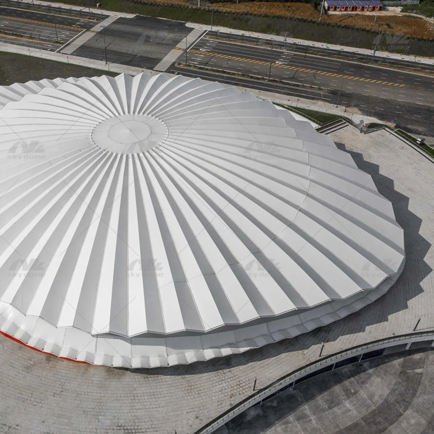 Weather Resistance Air Membrane Steel Structure for International Tennis Event