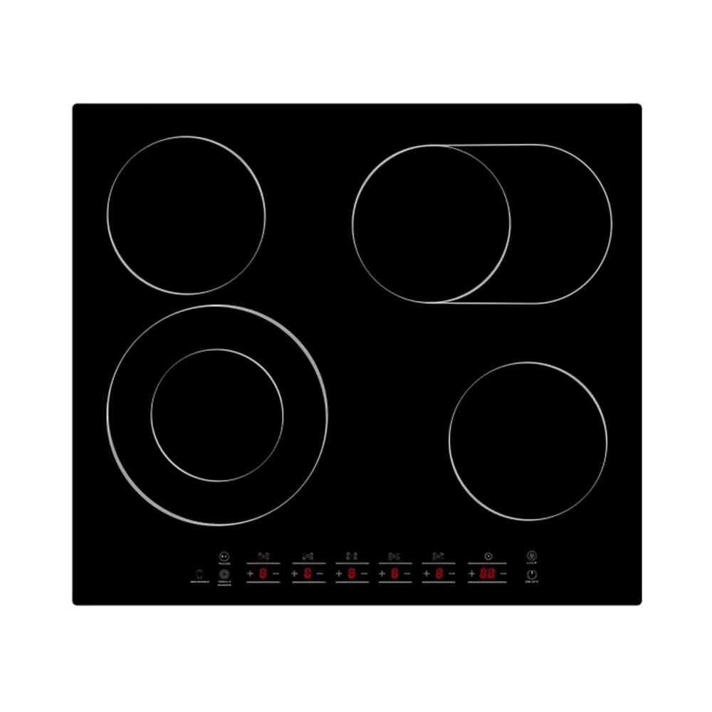 6600W Built-in Induction Cooktop 60cm 4 Burner Built-in Ceramic Hob