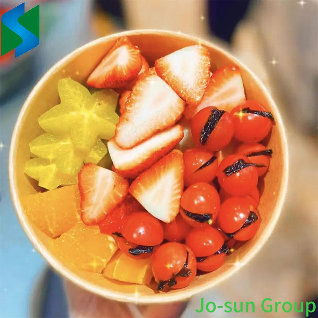 1300ml Rounded Heatable Food Container Kraft Biodegradable Take Away Disposable Paper Salad Bowl