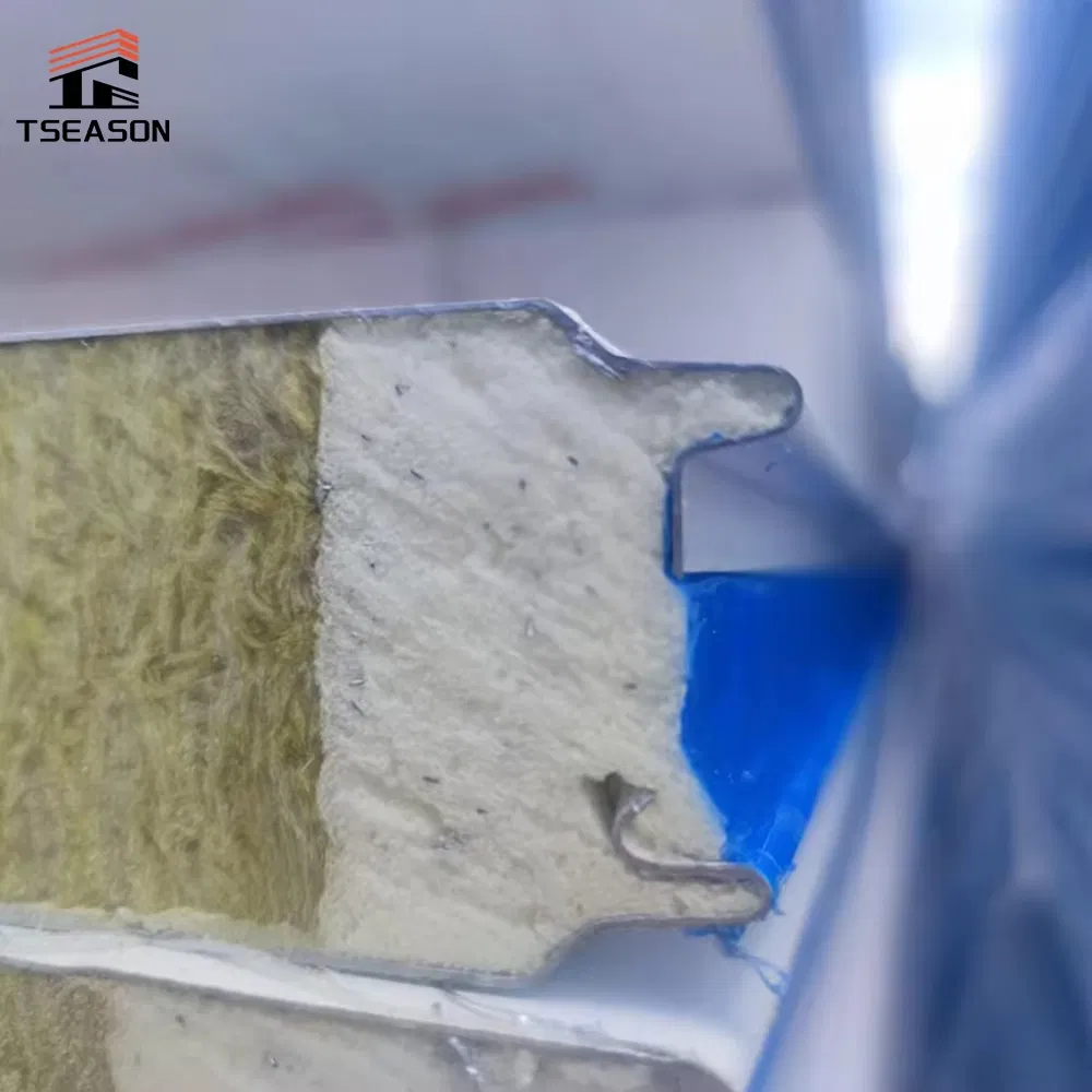 High Strength Color Steel Insulated EPS/Rock Wool Board Sandwich Panel for Roof and Wall