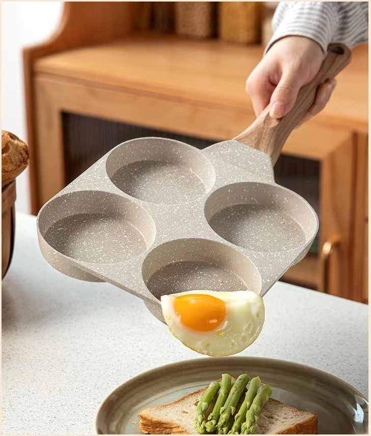 Cast Aluminium Breakfast Skillet Pan 3 in 1 Multisection Divided Frying