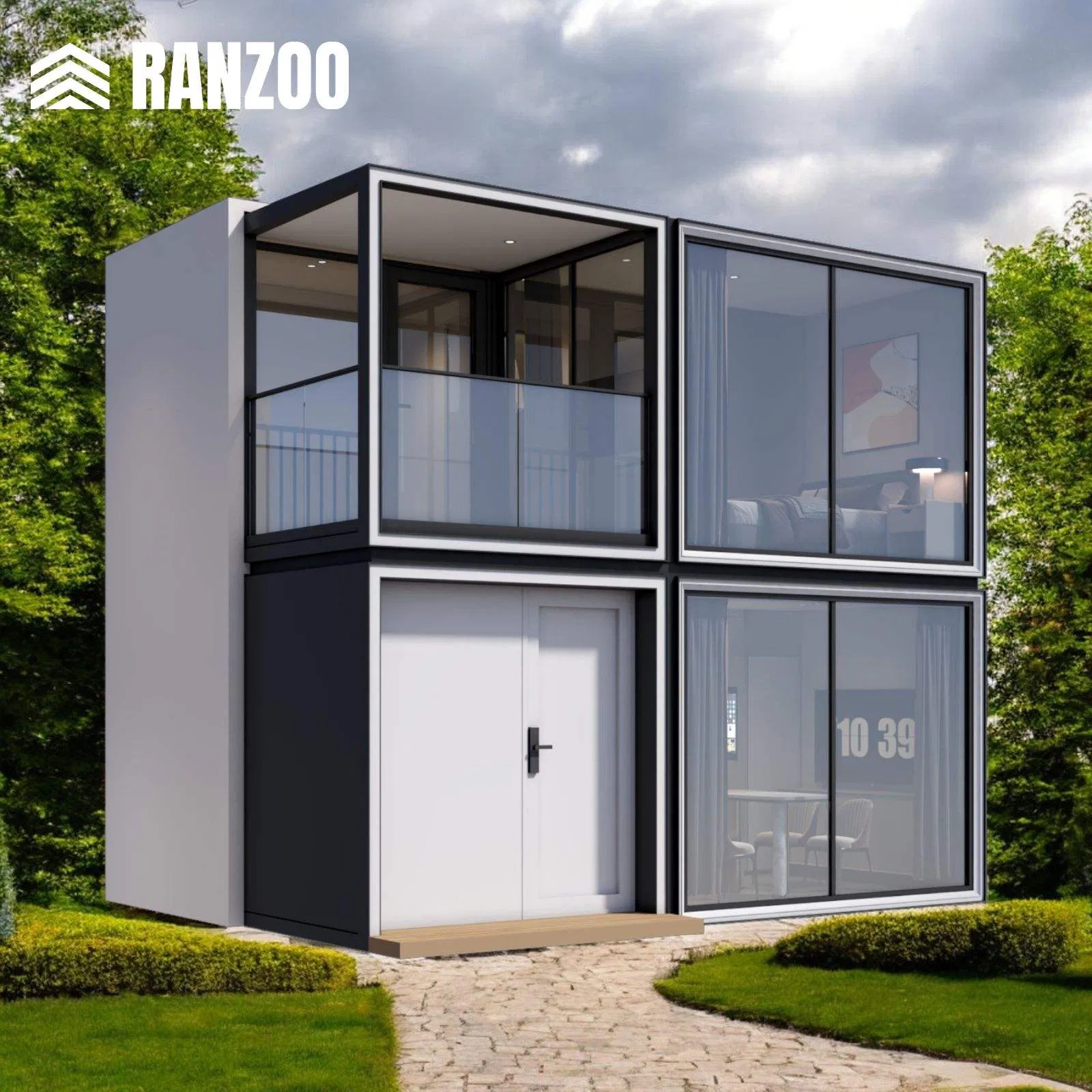 Ranzoo Cheap Prefabricated Detachable Customizable Rapid-assembly Multi-layer Stackable Tiny Modular House with Tailored Layout and Expandable Features