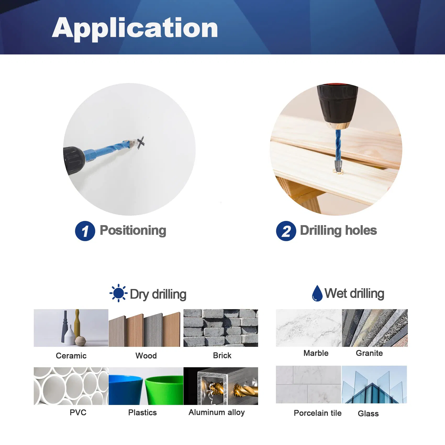 Diamond Drill Bit - 1/4 Inch Masonry Drill Bits Set Saw Drill Bit