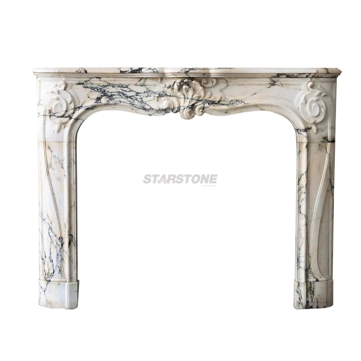 Luxury Calacatta Violar Marble Mantel Indoor Marble Fireplace Surround for Villa & Home Decoration