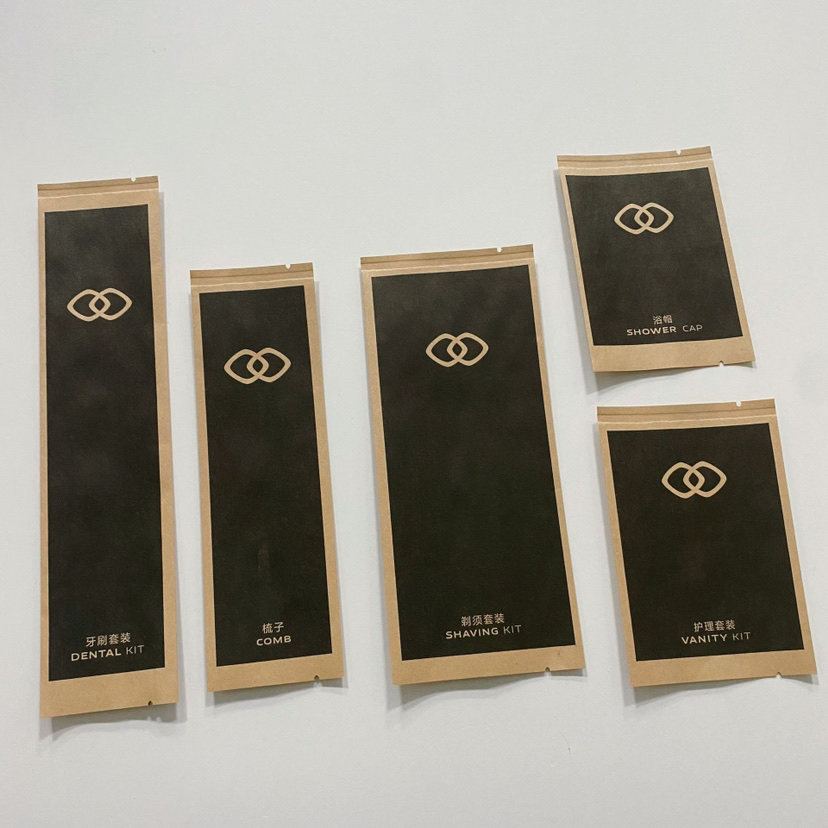 Kraft Paper Package Biodegradable Hotel Amenity Hotel Amenities Set Cheap Hotel Supply