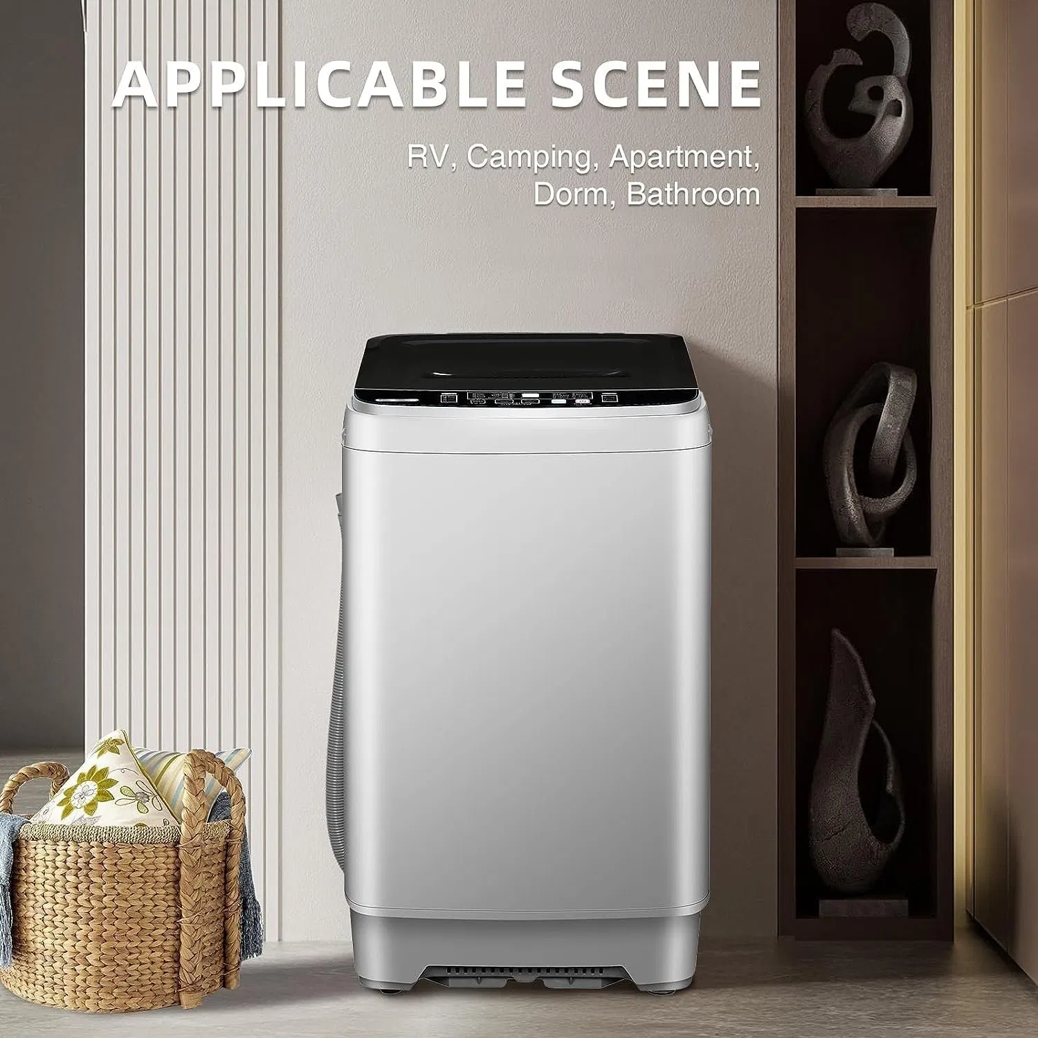 Hot-Selling 9kg Big Capacity Fully Automatic Top Loading Clothes Home Washing Machine Glass Lid