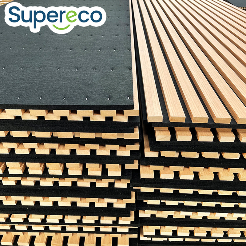 Sound Absorbing Indoor Use Wood Acoustic Slat Veneer Wood Wall Panels Sheet for Interior Exterior Decoration