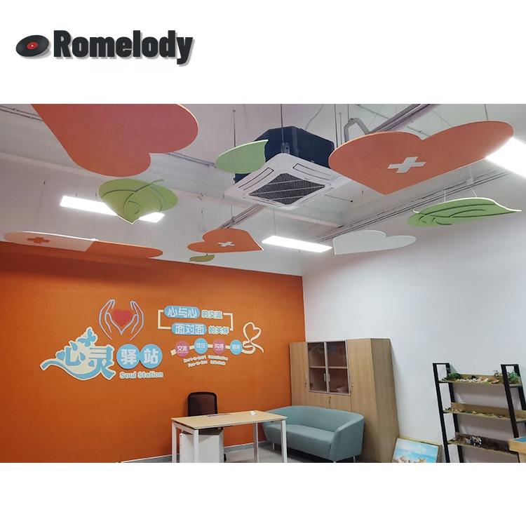 High Quality Eco Friendly Customization Pet Acoustic Ceiling Sound Absorbing Panel Board