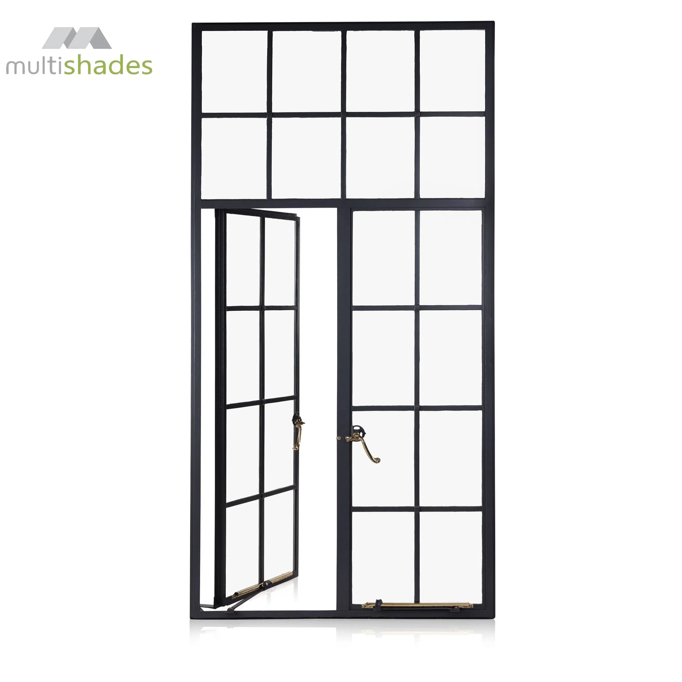 Multishades French Style Aluminum Window Premium MID-Century Casement Window with Retro Design Slim Frame