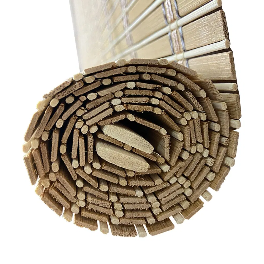 Light Brown and Dark Brown Bamboo Blind for Outdoor Use