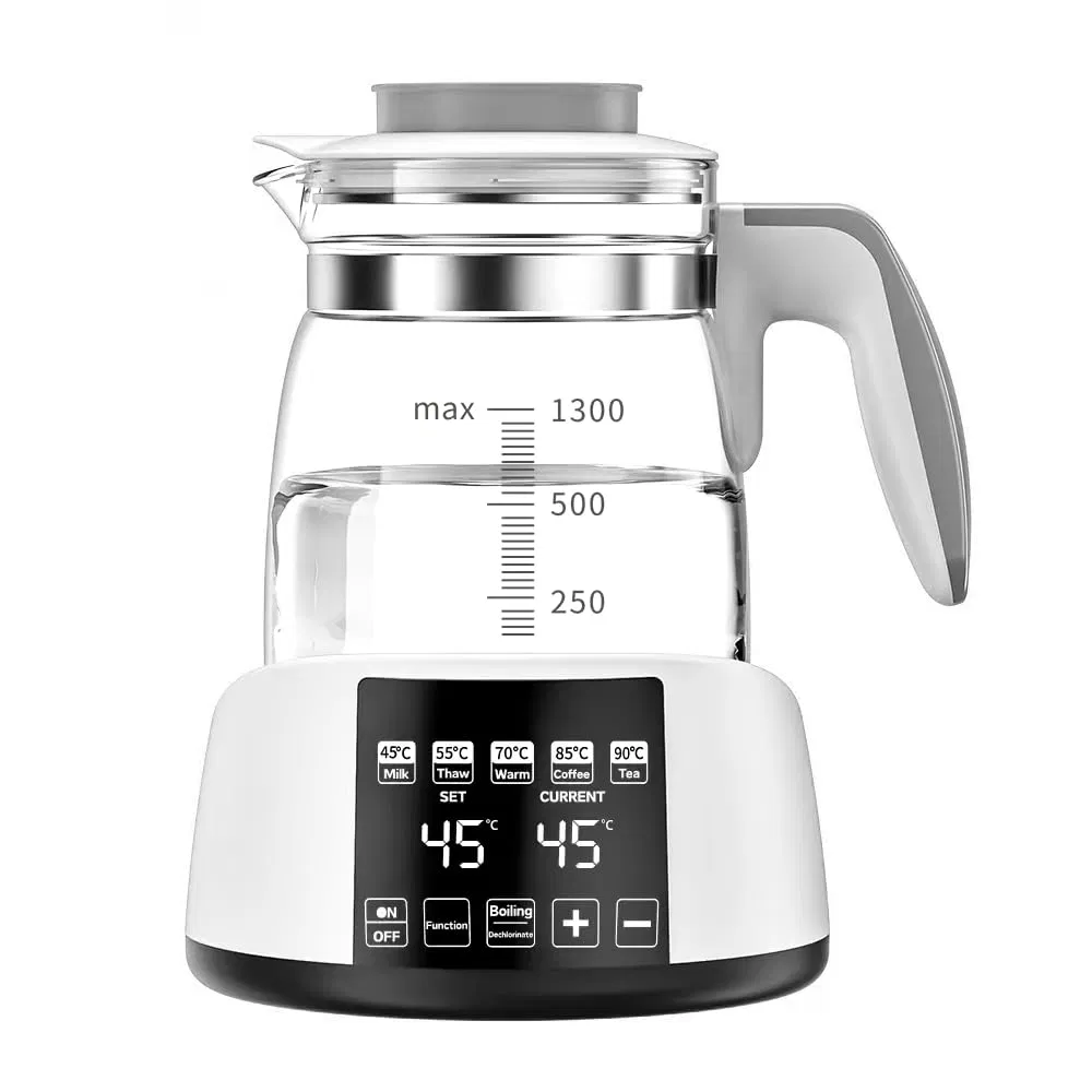 Multifunctional Health-Preserving Keep Warm Function 1.3L Capacity Glass Electric Kettle