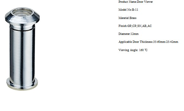Aluminum/Zinc Alloy Material Door Eye Viewer (MY001)