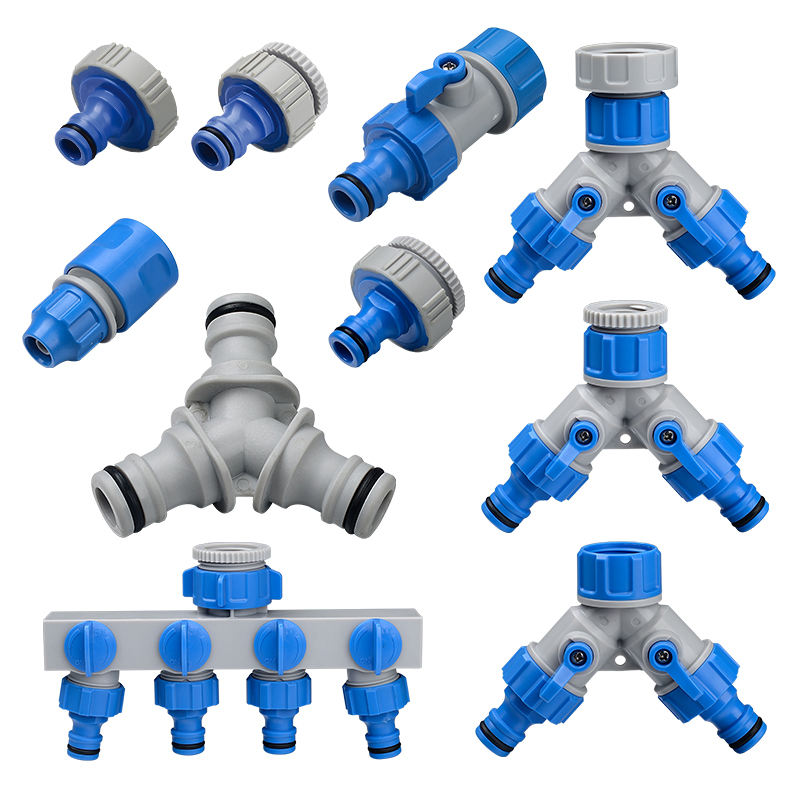 Y32008 Plastic 3/4'' 2 Way Tap Adaptor Faucet Connector Water Distributor Water Splitter