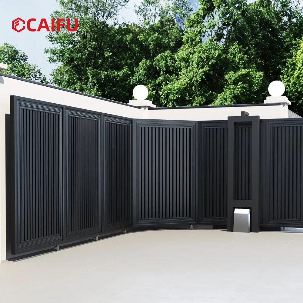 Turning Gate 90° Right-Angle Corner Automatic Sliding Gate for Courtyard Entrance