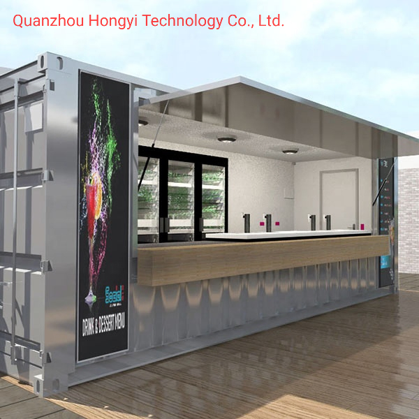 High Quality 20FT Prefabricated House Mobile Store Shipping Container Cafe Shop