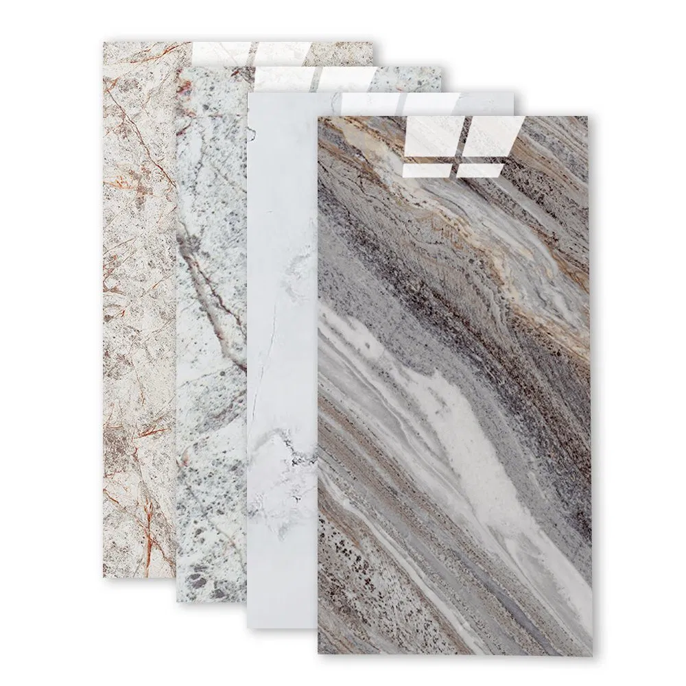 Pet Foam False Marble Tile 30cm 60cm Flexible Faux Stone Foam Wallpaper Vinyl Adhesive Backing