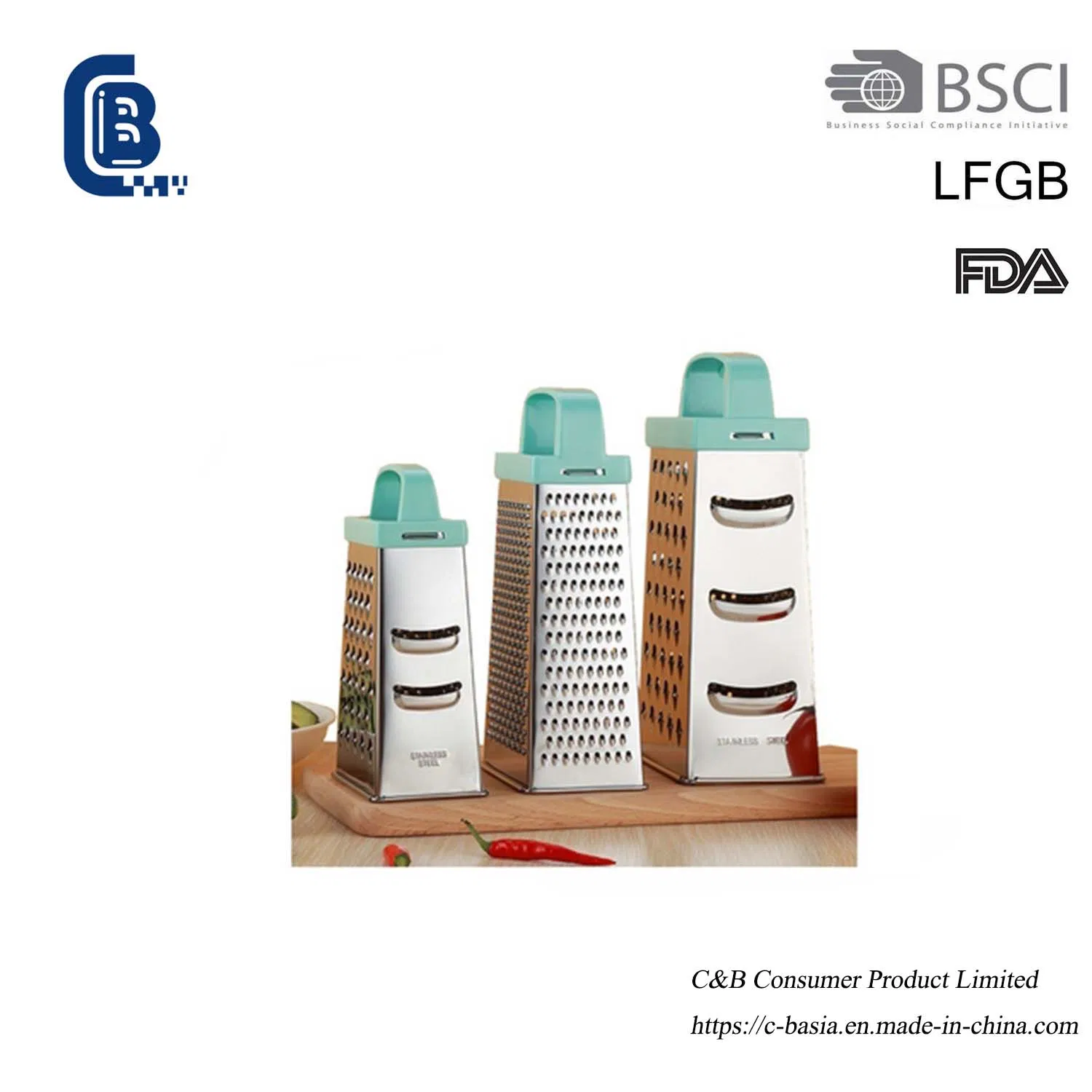 4-сторонняя тёрка для сыра и овощей из нержавеющей стали