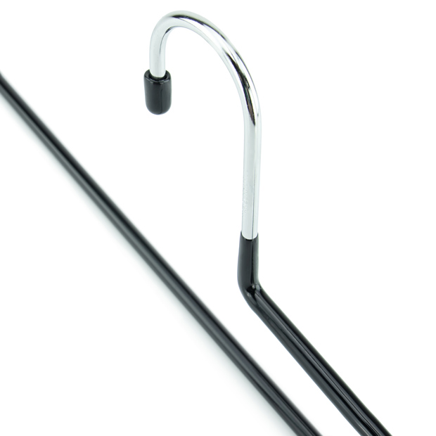 Manufacturer Spot Pants Drying Hanger Metal Hanger Anti Slip Black Stainless Steel Coat Hanger