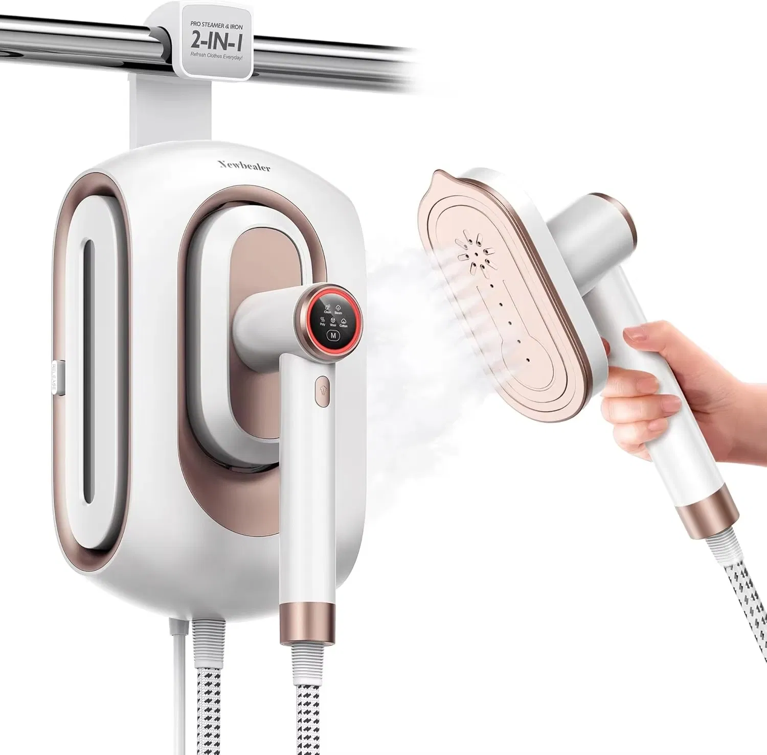 New Portable Steam Iron for Clothes and Garment Steamer Electric Steam Iron for Home Use with Adjustable Settings