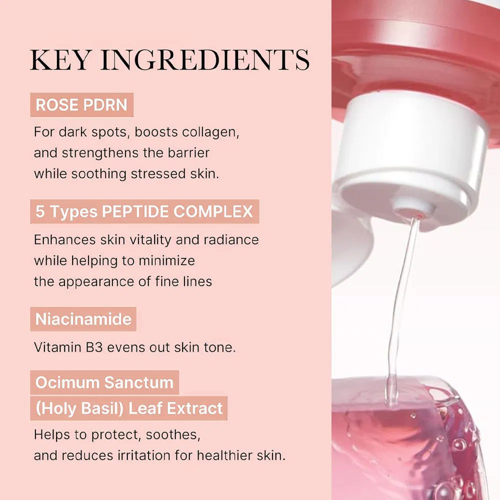 Rose Pdrn Niacinamide Peptide Anti Aging Whitening Facial Toner