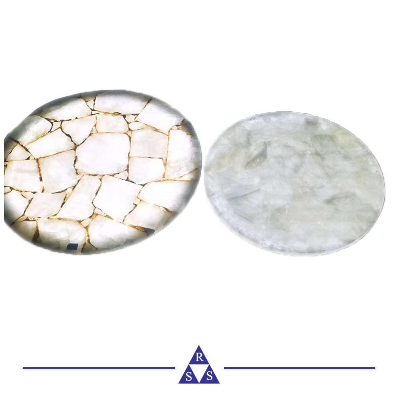 Natural Backlit Semiprecious Gemstone Slab Agate for Coffee Table Desk