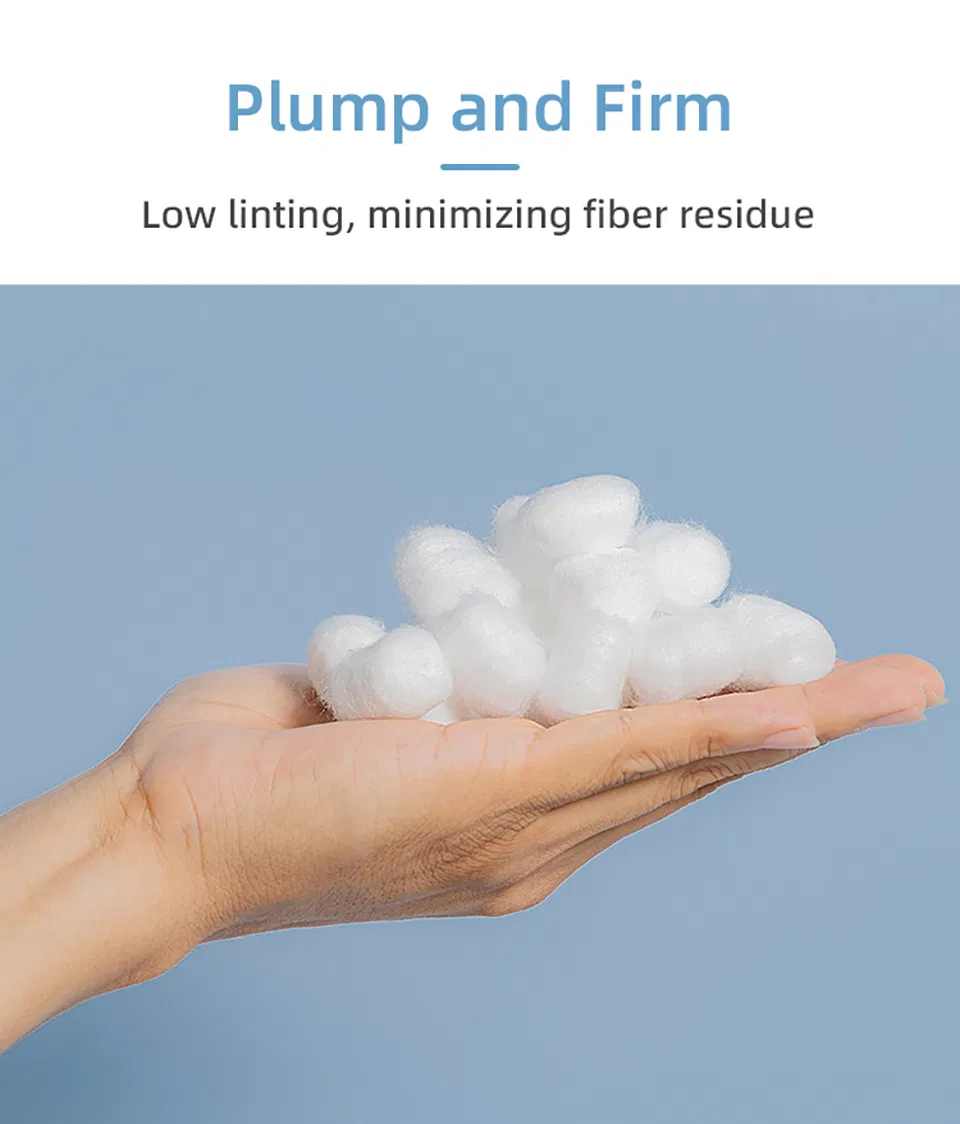 Sterile Medical Cotton Balls Lint Free and High Absorbent