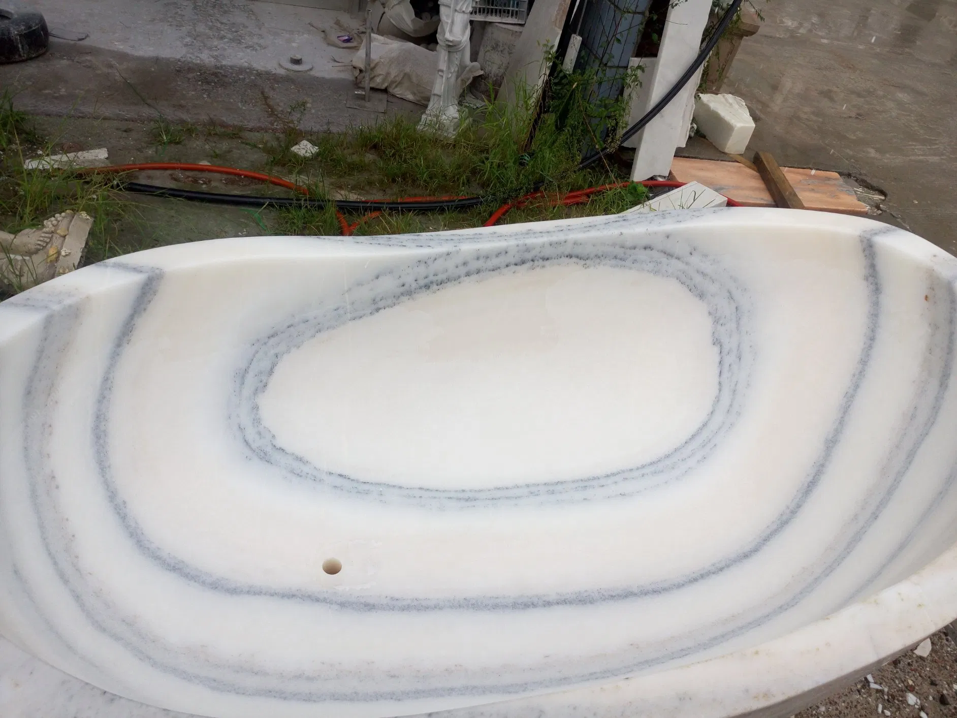 Factory Price European Style Bathtub Nature Stone Marble Bathtub Classical Bath Tub (SYBT-015)