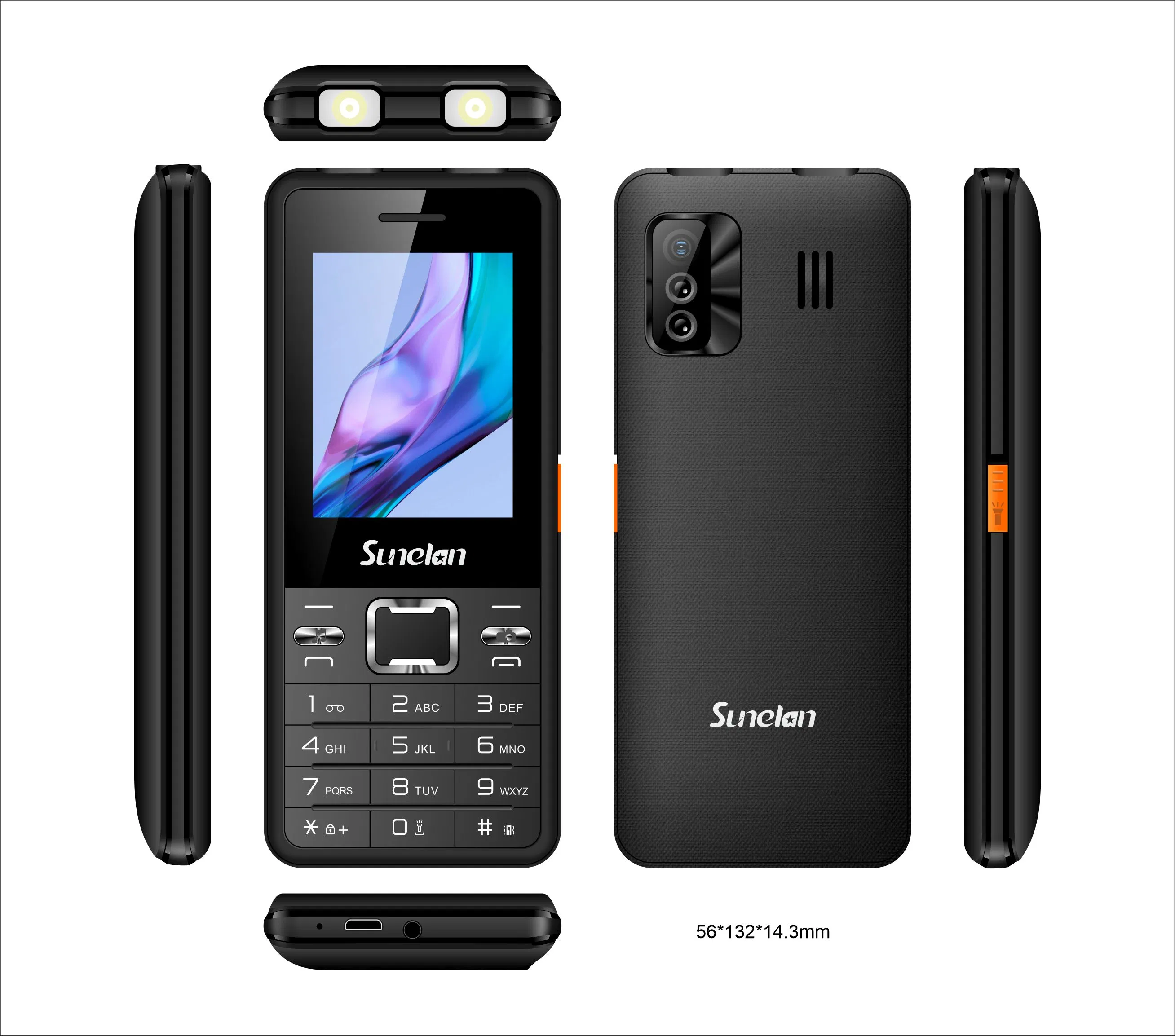 2g Dual SIM Card Feature Phone Sunelan S22 Basic Simple GSM Keypad 2000mAh Battery Phone
