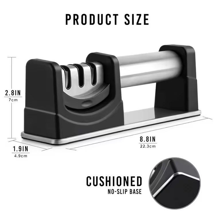 Newest Model Knife Sharpener 3 Stage Knife Sharpener Manual Knife Sharpener