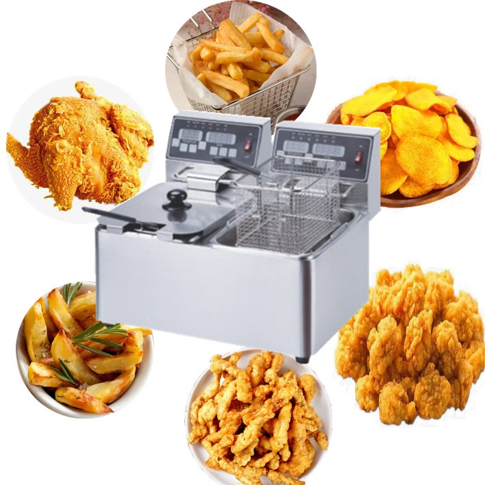 Heavybao Commercial Electric Frying Machine Professional Oil Deep Fryer for Snack Food