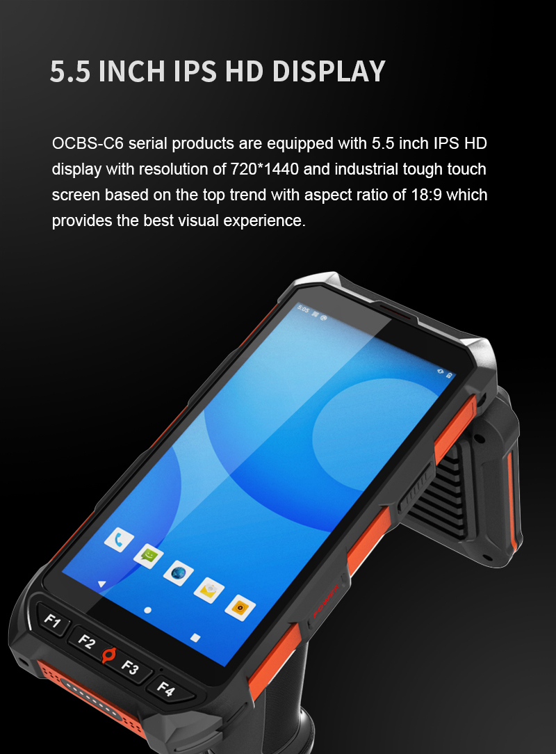5.5inch Handheld Android Barcode Scanner Mobile Data Terminal Rugged Industry PDA