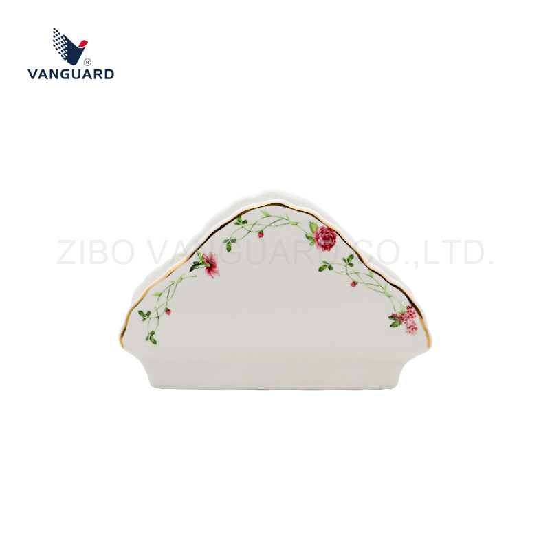 Factory Restaurant Custom Paper Tissue Napkin Holder with Decal Design