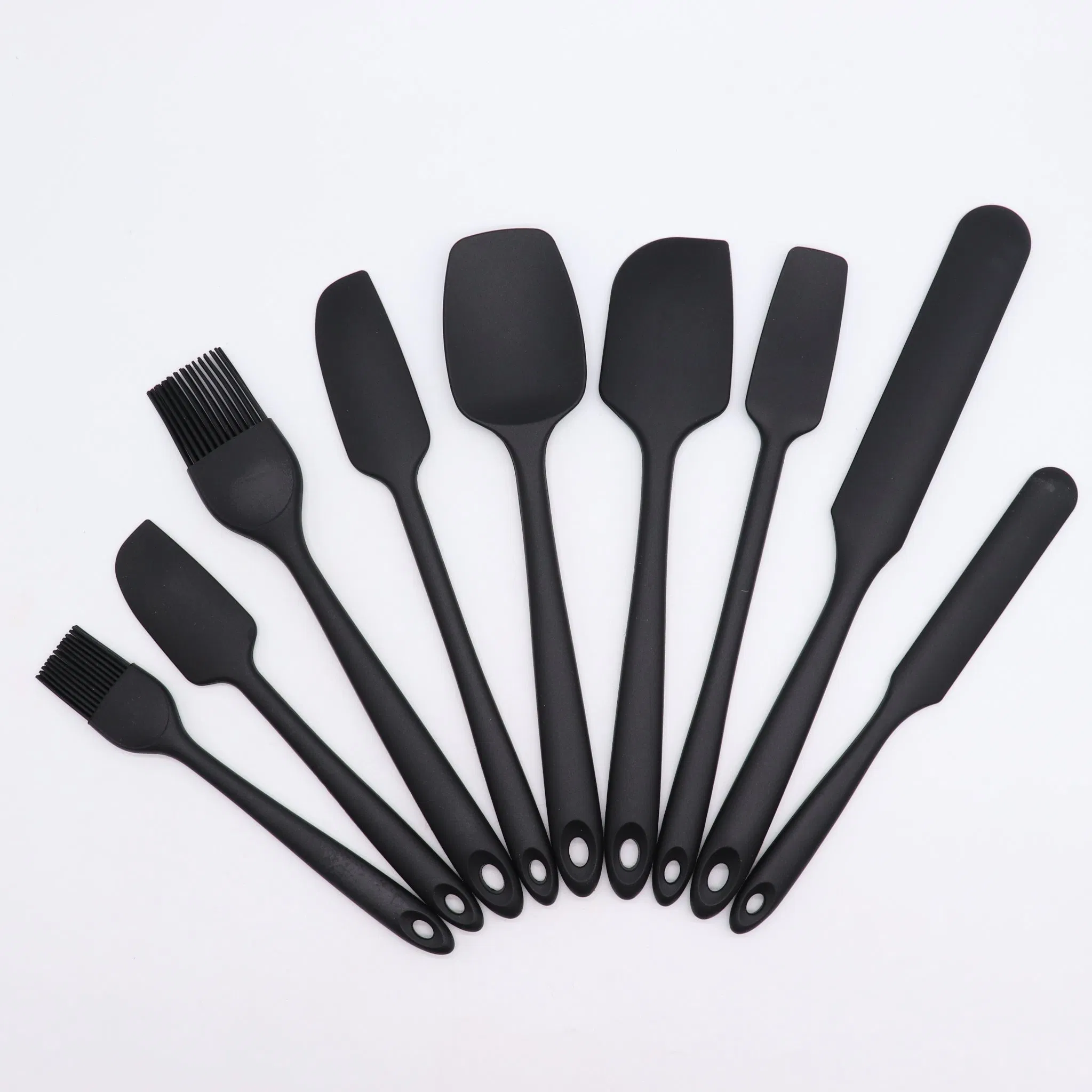 9 Pieces Mini Silicone Utensils Set with Iron