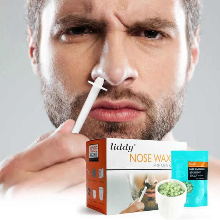 Men & Women Quick & Easy Nose Hair Removal Wax Set Paper-Free Nose Hair Wax Beans Nostril Cleaning Wax Kit