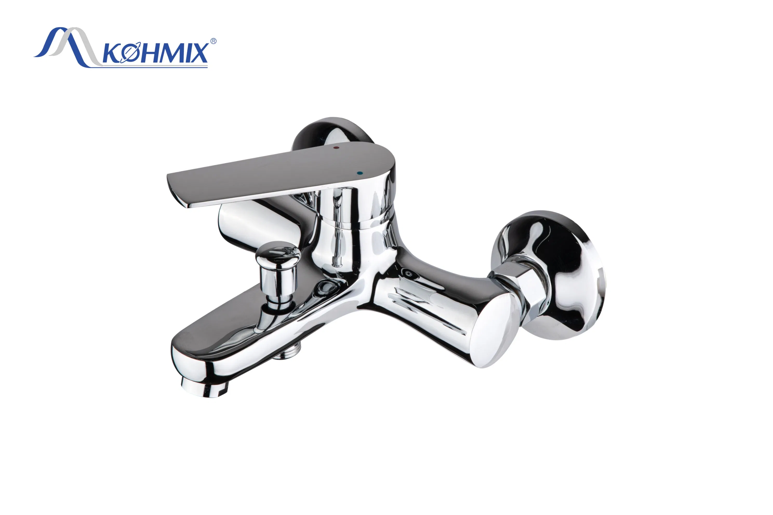 Kohmix Wall Mounted Waterfall Chrome Bath Tap Zinc Alloy Bathroom Bathtub Faucet