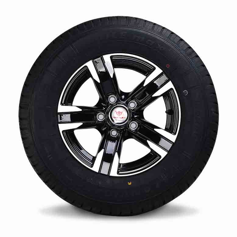 Колесо в сборе для прицепа с бескамерной шиной и легкосплавным диском