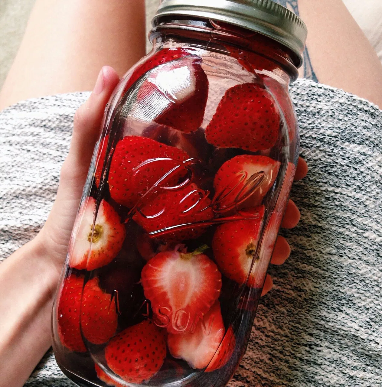 Mason Jar Canned Fruit Glass Bottle Glass Jar